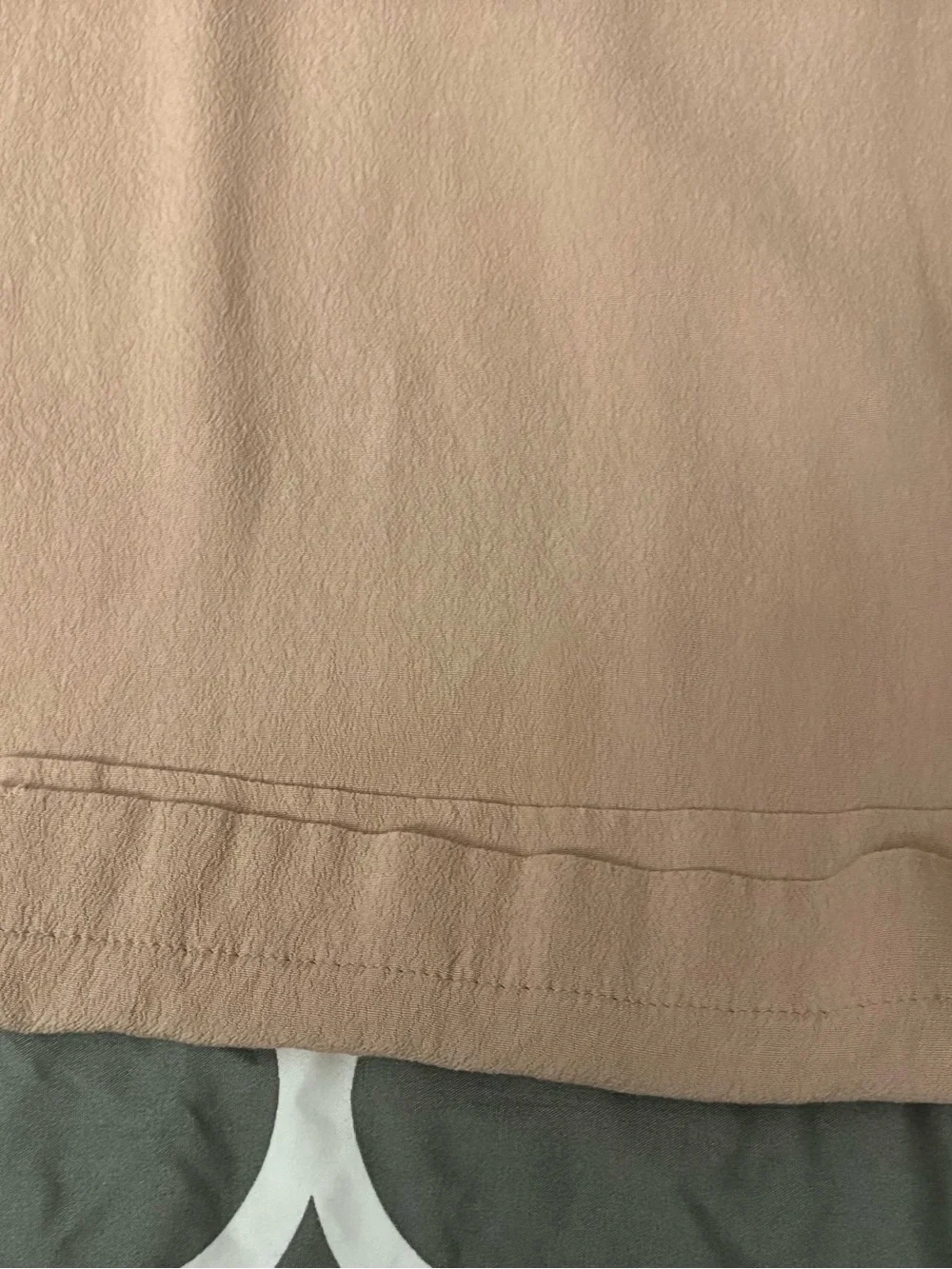 Leith Blush Pink Wide Leg Cropped Pants Medium Side Zip Elastic Back Rayon